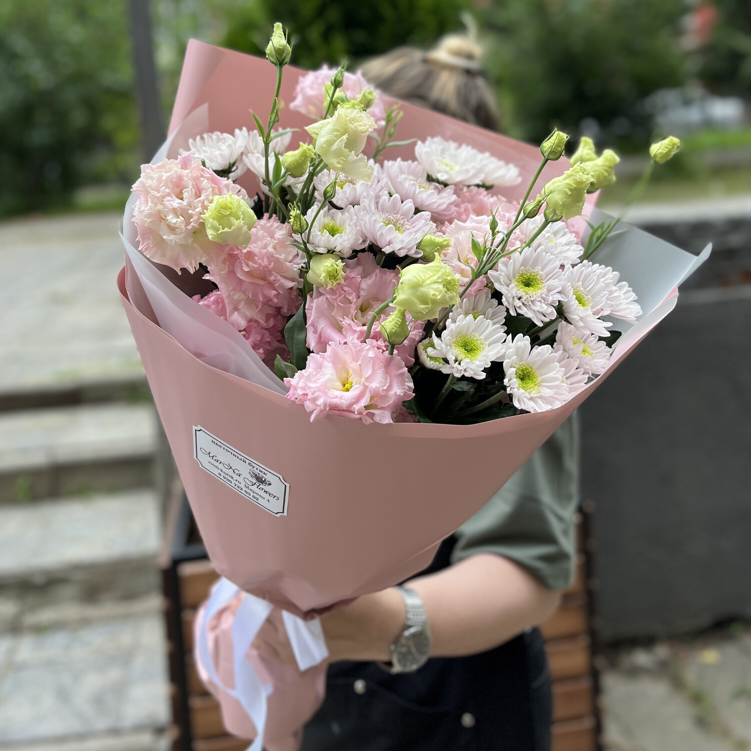 Букет с Эустомой