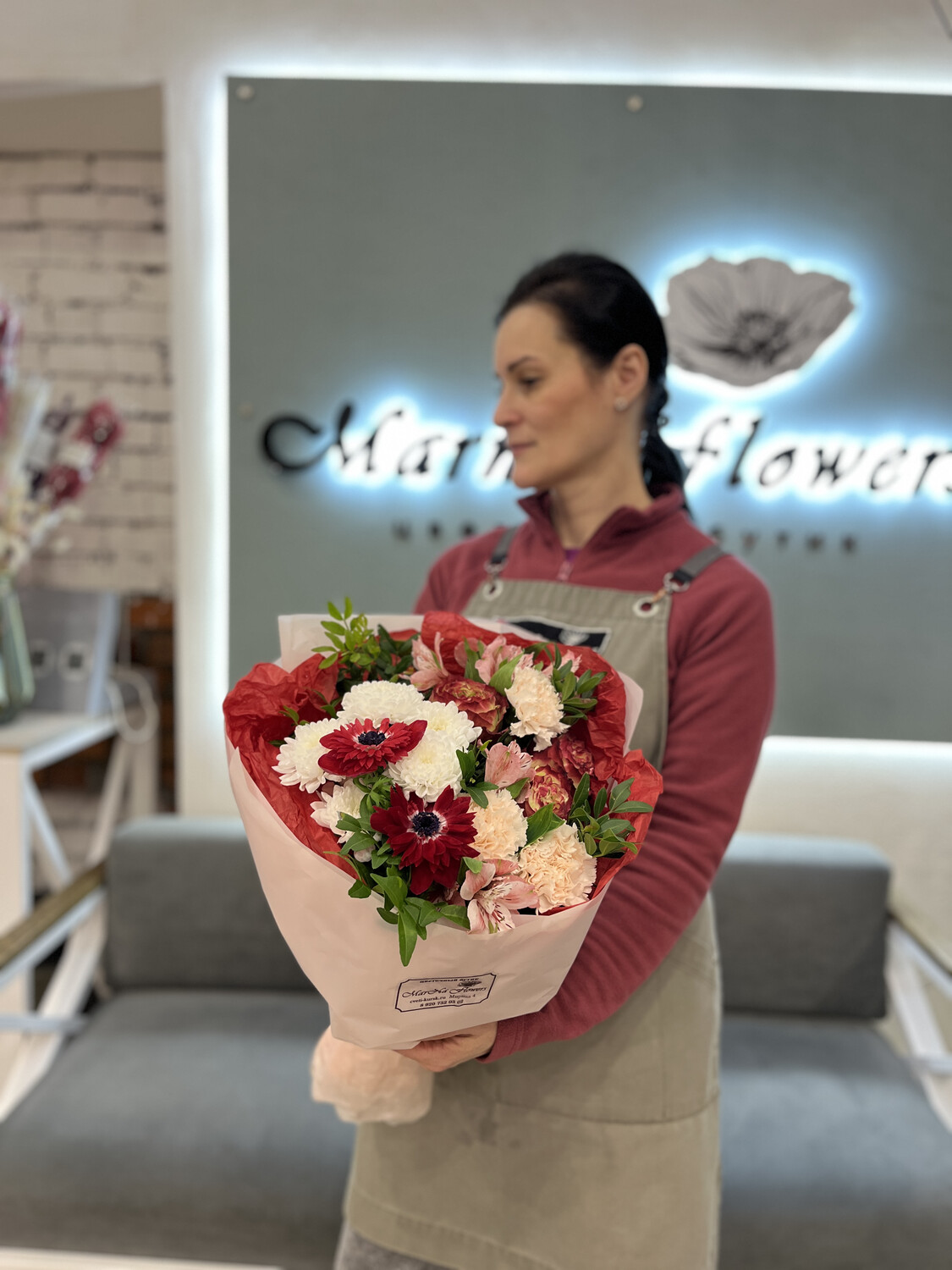 Букет с анемонами